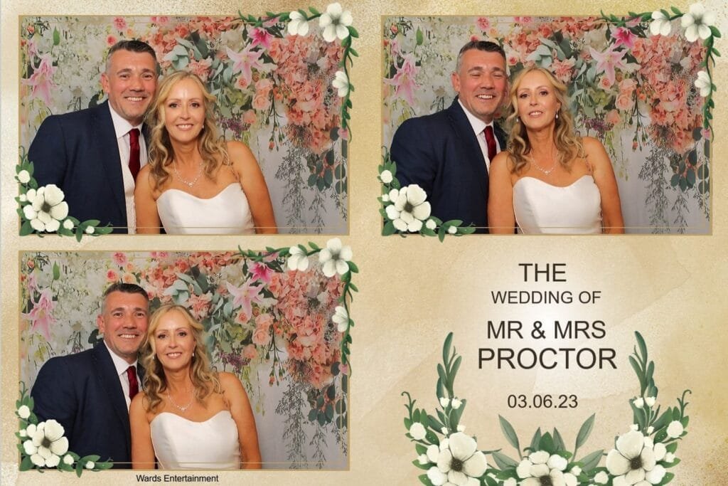 Wedding guests using Magic Mirror photo booth in Wolverhampton